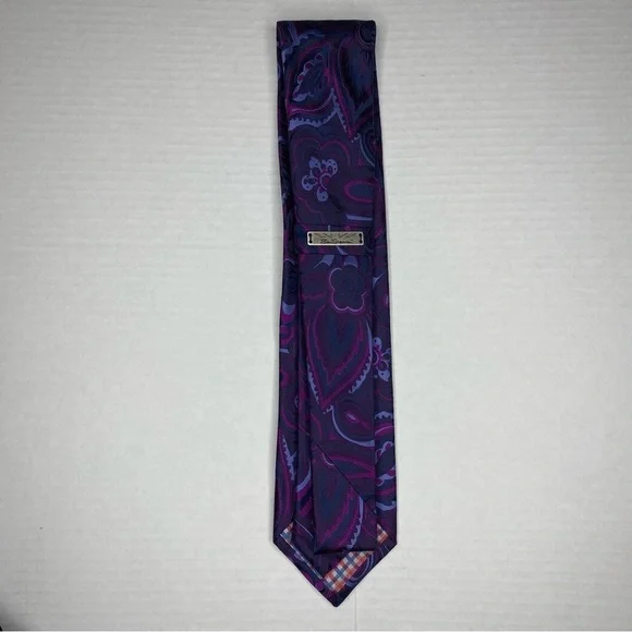 Ben Sherman Paisley Floral 100% Silk Tie - Picture 4 of 9